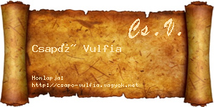 Csapó Vulfia névjegykártya